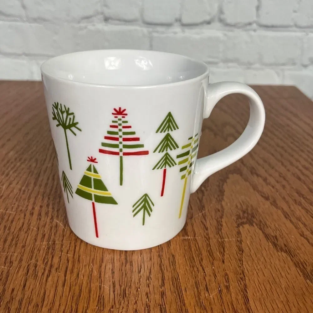 Crate & Barrel Julia Rothman Yule Town Christmas Holiday Coffee Mug